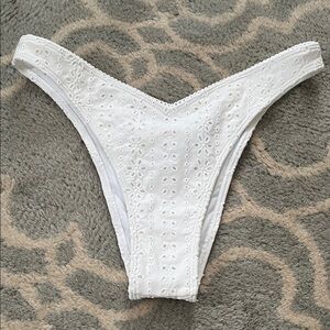 Hollister White Eyelet Bikini Bottoms